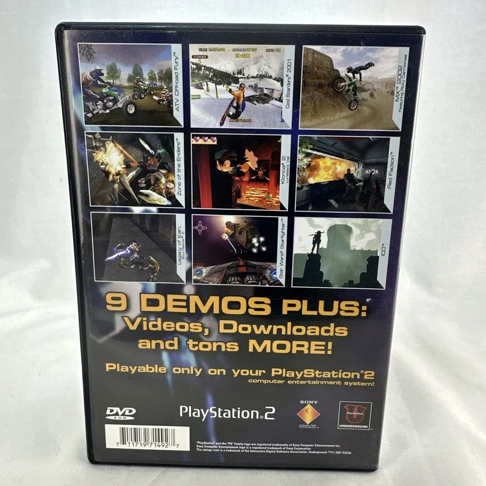 PlayStation Underground Jampack Summer 2001 PS2 Demo Disc Complete CIB